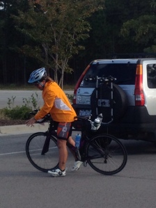 This is Paula. She'll keep riding until her garmin says to stop. 